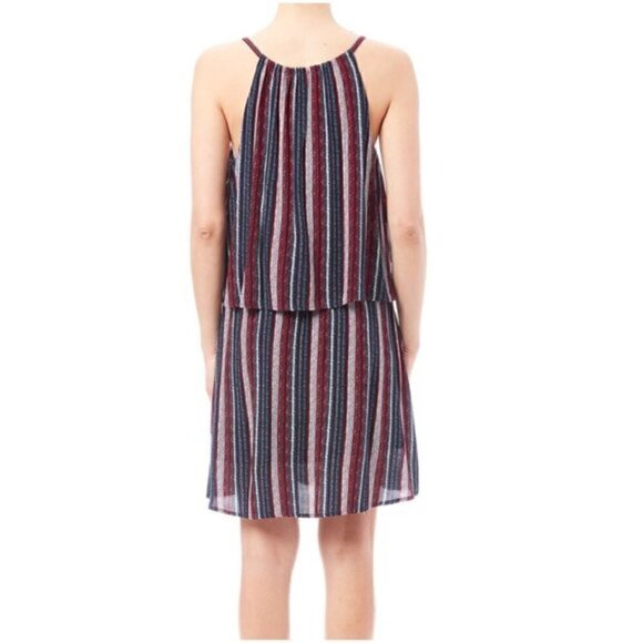 Splendid Mini Dress XS NWT Beachcomber Overlay Red Blue Vacation Beach Summer - Picture 7 of 7